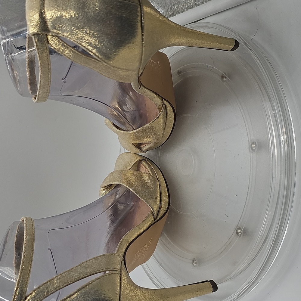 K NINA WOMENS SIZE 9m GOLD 4” HEELS - Picture 5 of 11